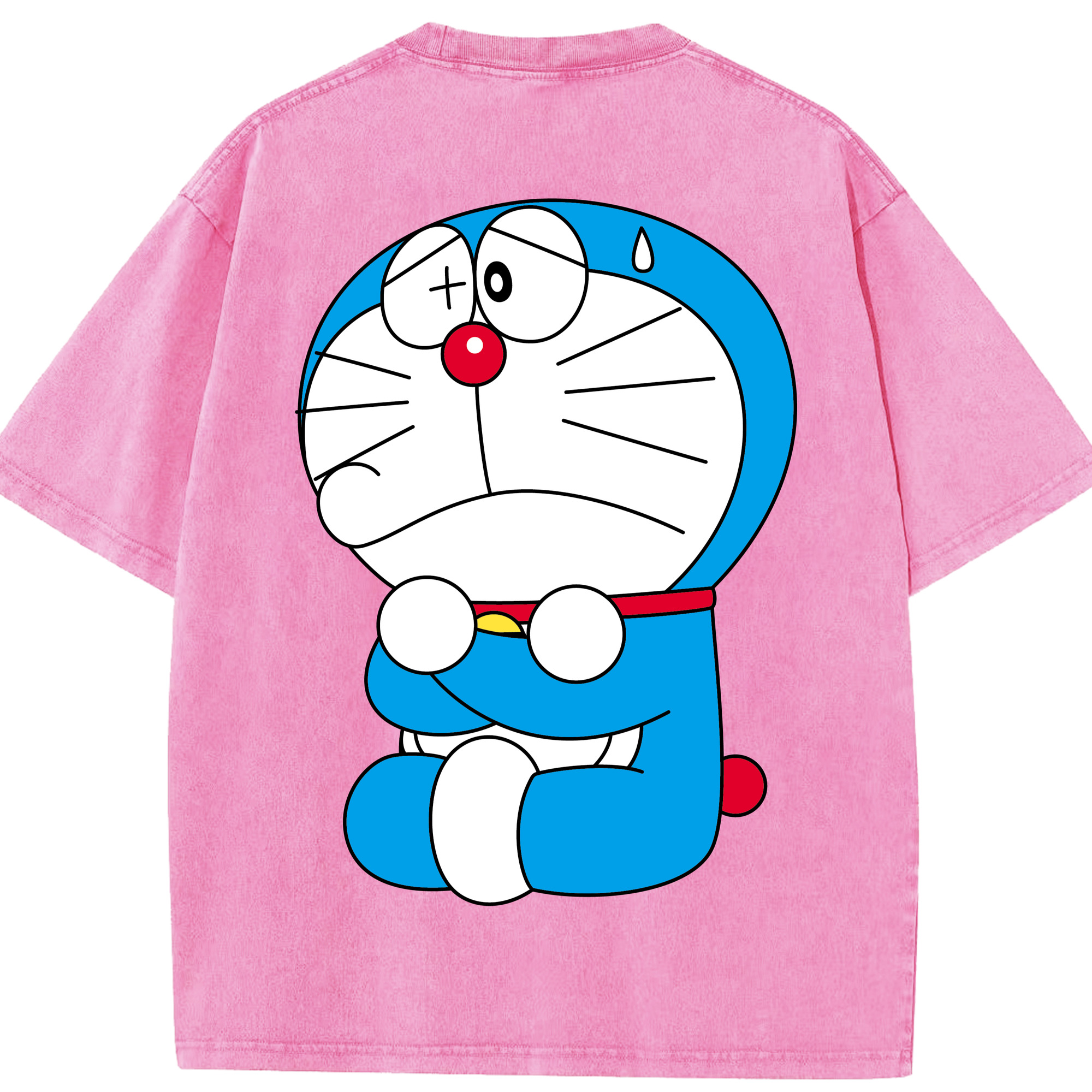 （画像用） ドラえもん Doraemon 綿100% ヴィンテージ風 半袖Tシャツ（背面プリント）